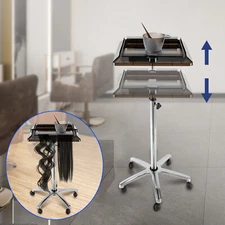 Rolling Salon Beauty Tray Cart w/Hair Extension Tool Tray For Hairstylist