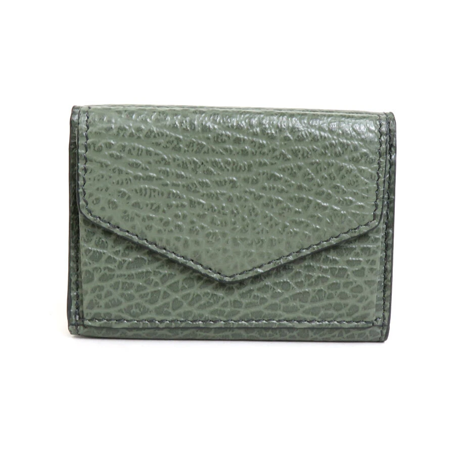 Auth Maison Margiela Trifold Wallet Green Leather - r9925g | eBay