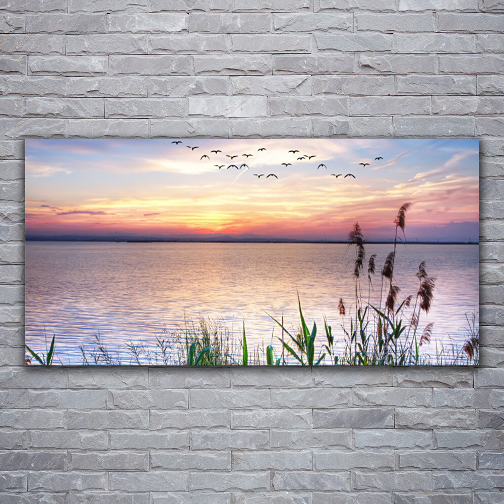 Tableau mer 120x60 en verre anti-humidité pour salle de bain