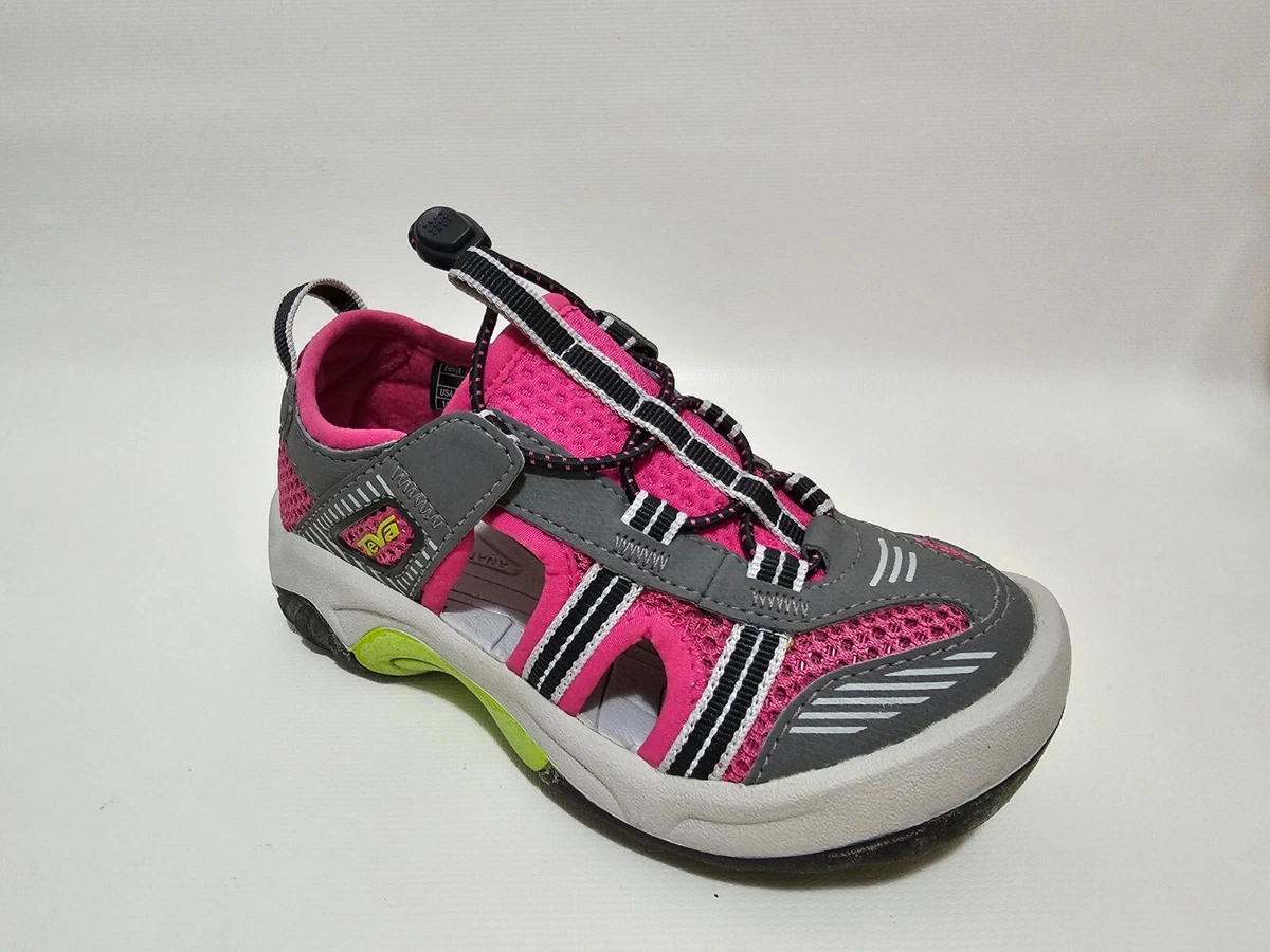 TEVA Kids Omnium 2 Sandals Pink Gray Hiking Water Shoes Girls Size 10