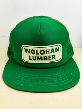 Vintage USA MADE Wolohan Lumber Trucker Hat Snapback Dad Cap 80s 90s