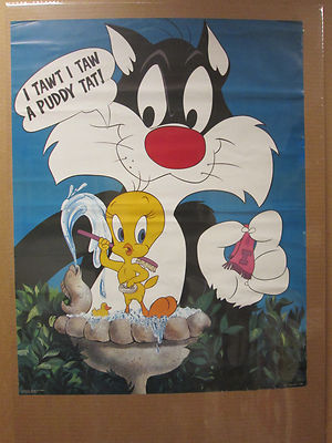 Vintage Sylvester and Tweety bird 1987 poster cartoon 7017 | eBay