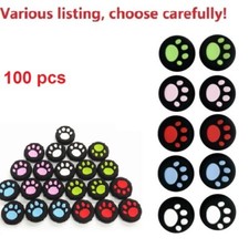 100pcs Silicone Joystick Thumbstick Cover Grips for PS5, PS4, PS3, PS2, Xbox one