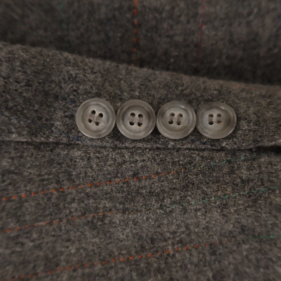Chaqueta de Tweed XL XLT Gris Multicolor Rayas 100% Lana Blazer EE. UU. 46L de Colección Foto 4 de 4