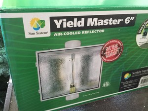 Cooled Vented Sun System Yield Master II 6/" Reflector Lighting Hydroponic Air