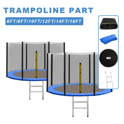 6 8 10 12 14 Fuß Ersatz Trampolin Teil Sicherheitsnetz Feder Abdeckung Pads Leiter
