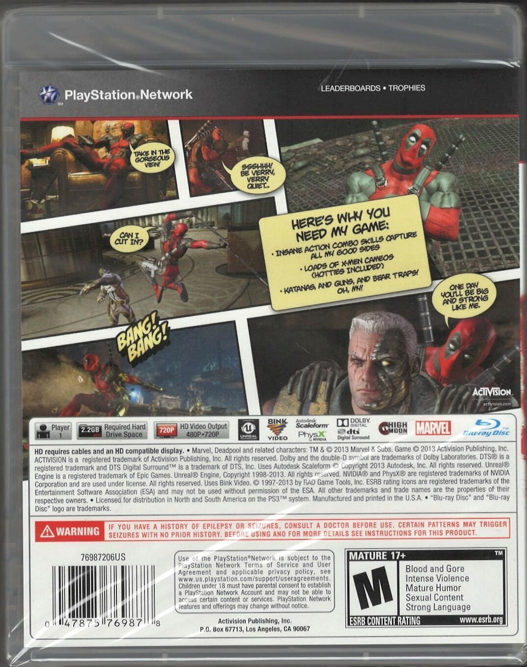 Deadpool - PlayStation 3, PlayStation 3