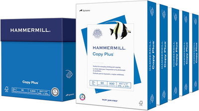 Hammermill Printer Paper, 20 Lb Copy Plus, 8.5 X 11-5 Ream (2,500 Sheets) - 92