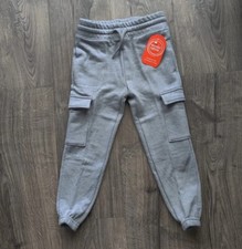 Wonder Nation Boys Gray Terry Cargo Pants XS 4-5 New With Tags