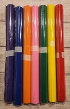 HTV Heat Transfer Vinyl Lot Of 7 (12" x 58") For Cricut/T-Shirts Multicolor