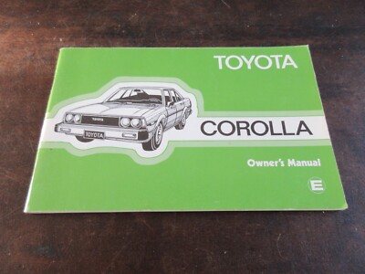 Toyota Corolla 1980 Ower's manual Handbook