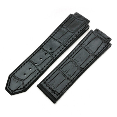 Waterproof Classic Genuine Leather Watch Band Strap Quick 25*19mm rubber strap