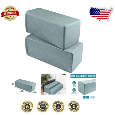 2 Pack Leathaire Waterproof Couch Arm Rest Pillows - Ultimate Comfort Blue
