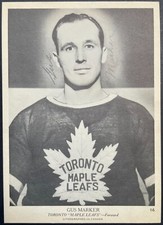 1939-40 OPC V301-1 Gus Marker Autographed Signed Card Toronto Maple Leafs JSA