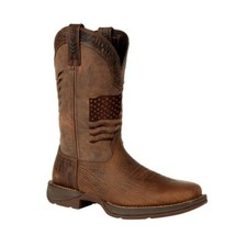 Durango Rebel Brown Distressed Flag Embroidery Western Boot DDB0314