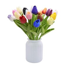 12Pcs/lot 13.8" Tulip Flower Real Touch Flowers Fake Artificial Tulip Bridal ...