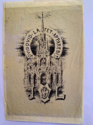 Exlibris LOTH Julien, L2518, Radierung 117 x 62 mm, 19. Jh., Graveur Adeline Jules