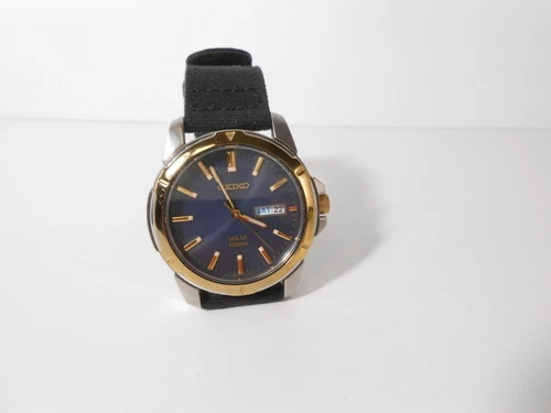 VINTAGE MENS SEIKO V158-0AD0 SOLAR 100M DRESS WRISTWATCH