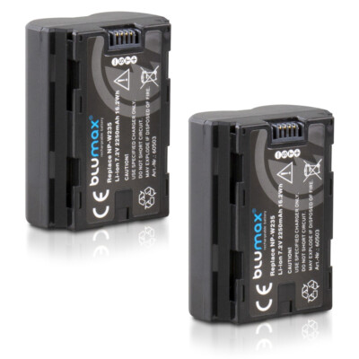 2x Blumax Akku für Fuji NP-W235 FinePix NP-W235 XT-4 XT4 2250 mAh (7,2V)