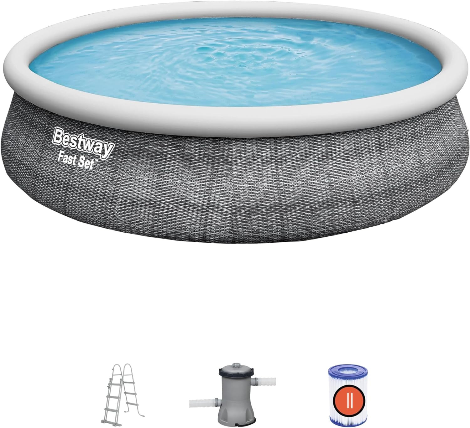 Bestway 57448 Piscina Gonfiabile Fast Set Rotonda Da 244X61 Cm