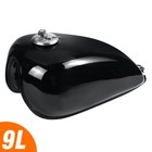 Motorcycle Steel Vintage Fuel Tank 9L 2.4 Gallon Cafe Racer For Suzuki GN125/250