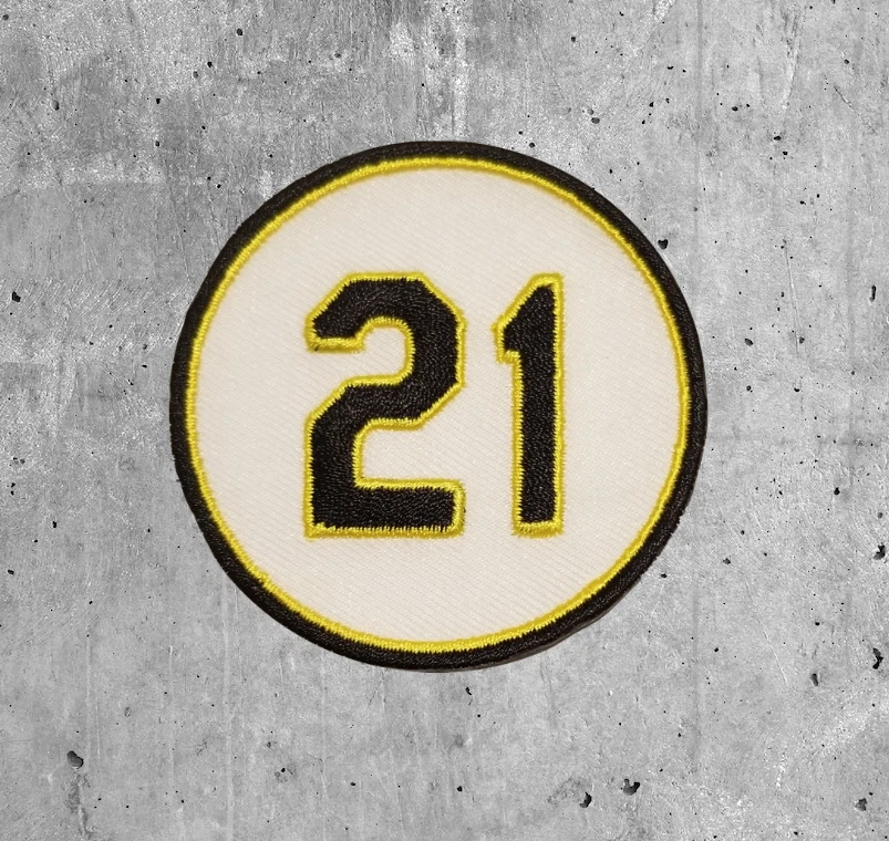 ROBERTO CLEMENTE Patch #21 Patch Baseball Jersey PATCH PIRATES PUERTO RICO MLB - Image 2 of 3