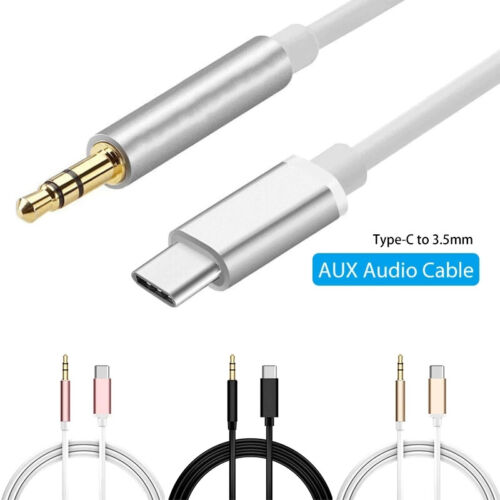 Aux Cable Type C USB C To 3.5mm Car Audio Music For Apple iPhone 15 Pro Max Plus - Afbeelding 1 van 15