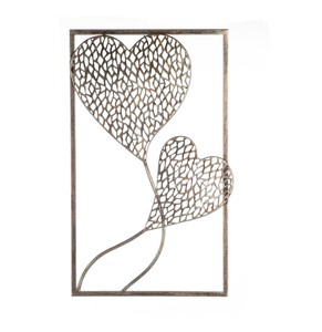 Wanddeko Purley Hearts Metall Silber Hohe 50cm Wandobjekt Geschenk Dekoration Ebay