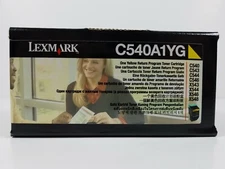 Genuine Lexmark C540A1YG Standard Yellow Toner Cartridge New In Box NIB