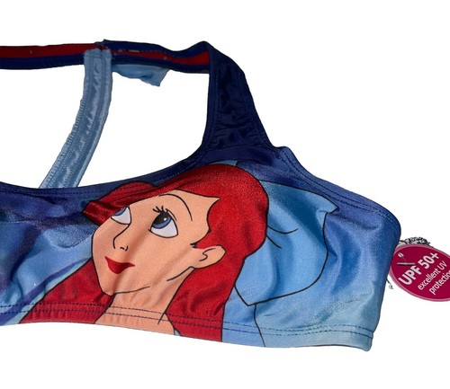 Disney Ariel Blue Swim Bikini Top Swimsuit Size L New Little Mermaid - Picture 3 of 6