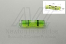 5pcs Acrylic  9.5x40mm DL Bubble Spirit Level Vial Green Sens: 48'/2mm 13.96mm/m