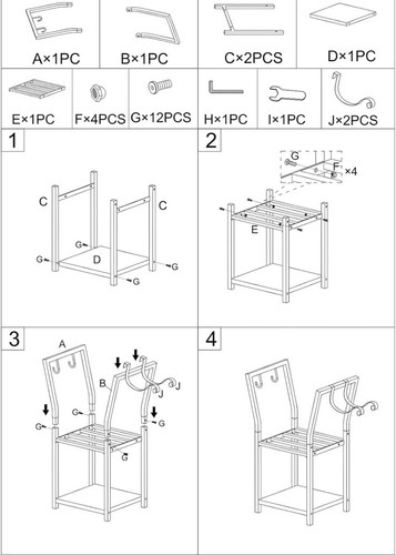 Firewood Rack for Indoor and Outdoor,2 Tier Fireplace 29 * 24 * 11.8 Inch Black - Picture 4 of 6