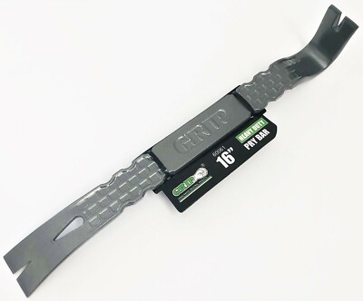 GRIP TOOLS HEAVY DUTY 16'' PRYBAR FLAT PRY BAR NAIL PULLER FORGED STEEL #60061