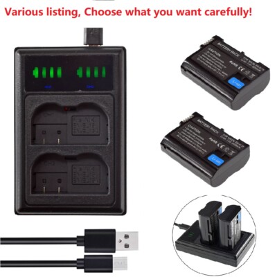 Battery or USB LCD Charger for Nikon EN-EL15 (27011) EL15a EN-EL15b Z6 Z7 D7500