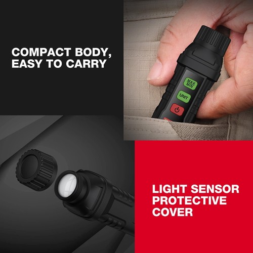 Medidor de luz HABOTEST HT63 medidor de iluminación digital de mano temperatura ambiente - Imagen 10 de 14