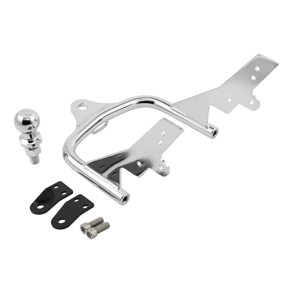 Chrome Trailer Hitch W/ Ball Fit For Harley Touring Electra Glide FLHT FLHR FLTR - Image 2 of 4