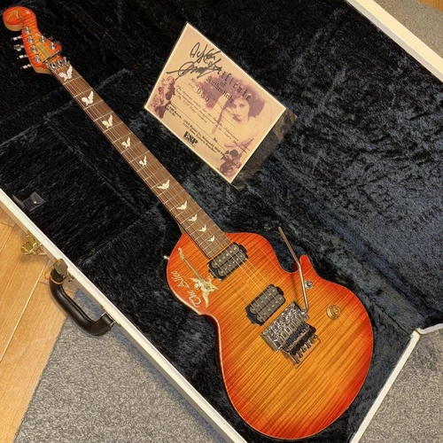 ESP Angel Classic Jr. 1998 Cherry Sunburst Electric Guitar w/ Hard Case Signed