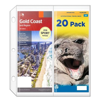 2-Pocket Folded Map Sleeves, Brochure Holder, Protector, 4.5'' x 11'' Clear 