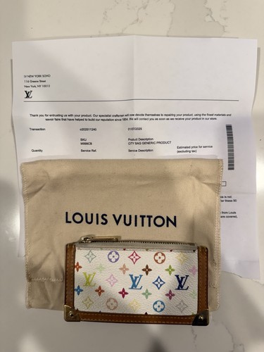 Louis Vuitton Murakami Pochette Cles White Y2K Original 
