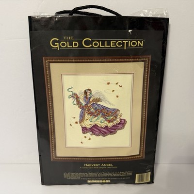 Dimensions Gold Collection Counted Cross Stitch Kit Harvest Angel 1995 + Bag