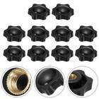 Plastic and Brass M8 x 38mm Star Grip Nuts Replacement for Umbrella Handles