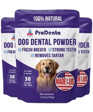 Pup Labs ProDenta Dog Teeth Cleaning and Dog Breath Freshener 3-Pack 90 Scoops