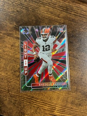 2025 Panini Photogenic Shedeur Sanders Light It Up Rookie Card Red /99 #12