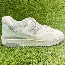 New Balance 550 Women Size 10 White Gray Athletic Walking Leather Shoes Sneakers
