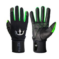 Bomb Squad Series Batting Gloves (Black/Lime, Youth Large)