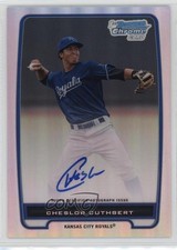 2012 Bowman Chrome Prospects Refractor 92/500 Cheslor Cuthbert #BCP58 Auto 0q3