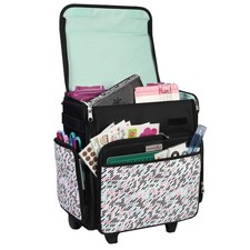 Collapsible Rolling Craft Bag, - Wheeled Scrapbook Tote for Scrapbooking  Ar...