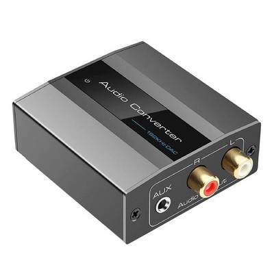 Digital Audio to Analog Audio Converter 192KHz DAC Converter With Jack Optical E