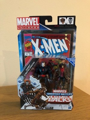 Mr. Sinister & Gambit Marvel's Universe Greatest Battles 3.75'' Comic Pack New