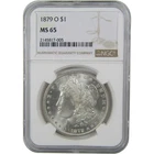 1879 O Morgan Silver Dollar MS 65 NGC Uncirculated $1 Coin Collectible